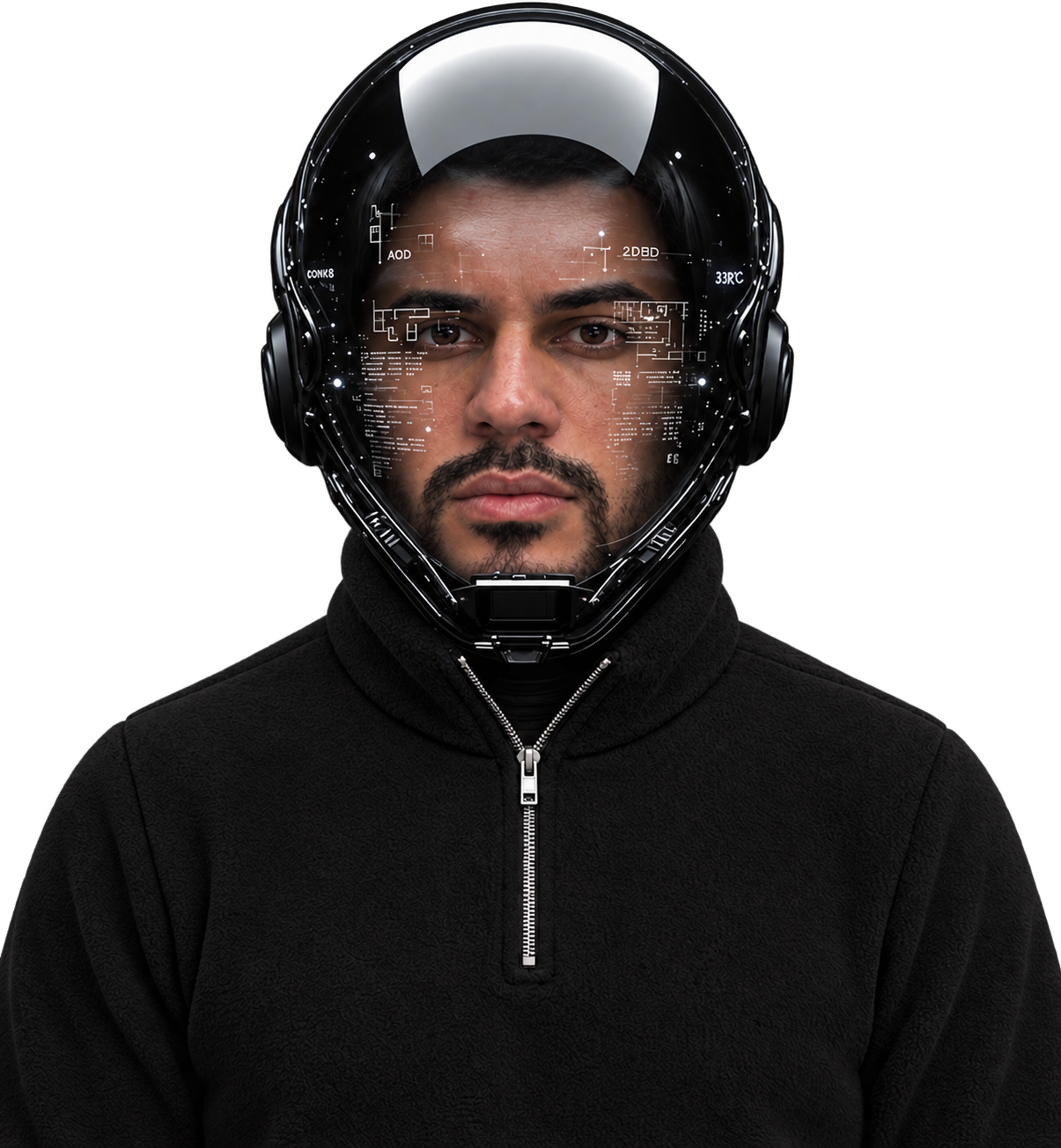 Izaias Pertrelly com capacete